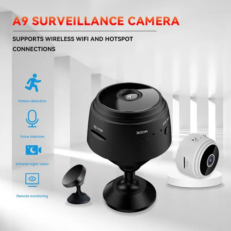 

A9 WiFi Mini Camera 1080P High-Definition Security Monitoring Camera Aerial Sports Camera Wireless Video Recorder Voice Recorder