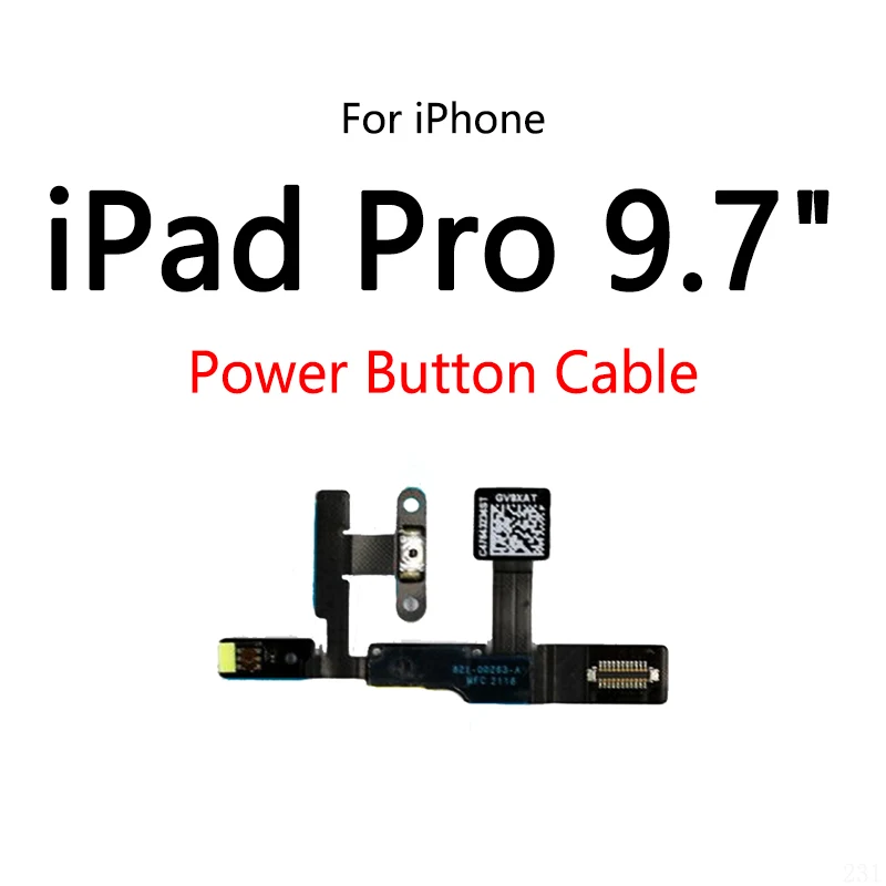 Power Button Switch Volume Mute Button On / Off Flex Cable For iPad Pro 9.7