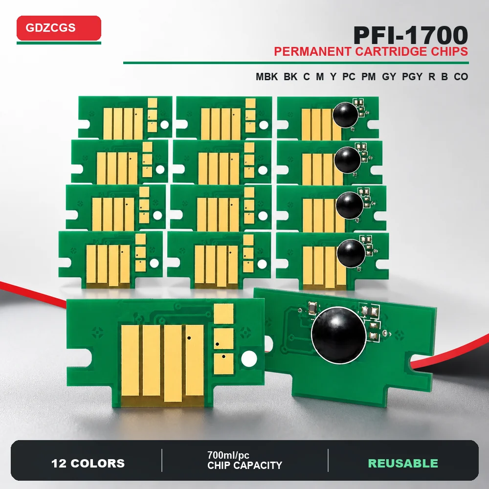 PFI-1700 PFI1700 Compatible Ink Cartridge Chip For Canon Pro2000 2100 4000 4000S 6000 6100 ARC Chips 700ML