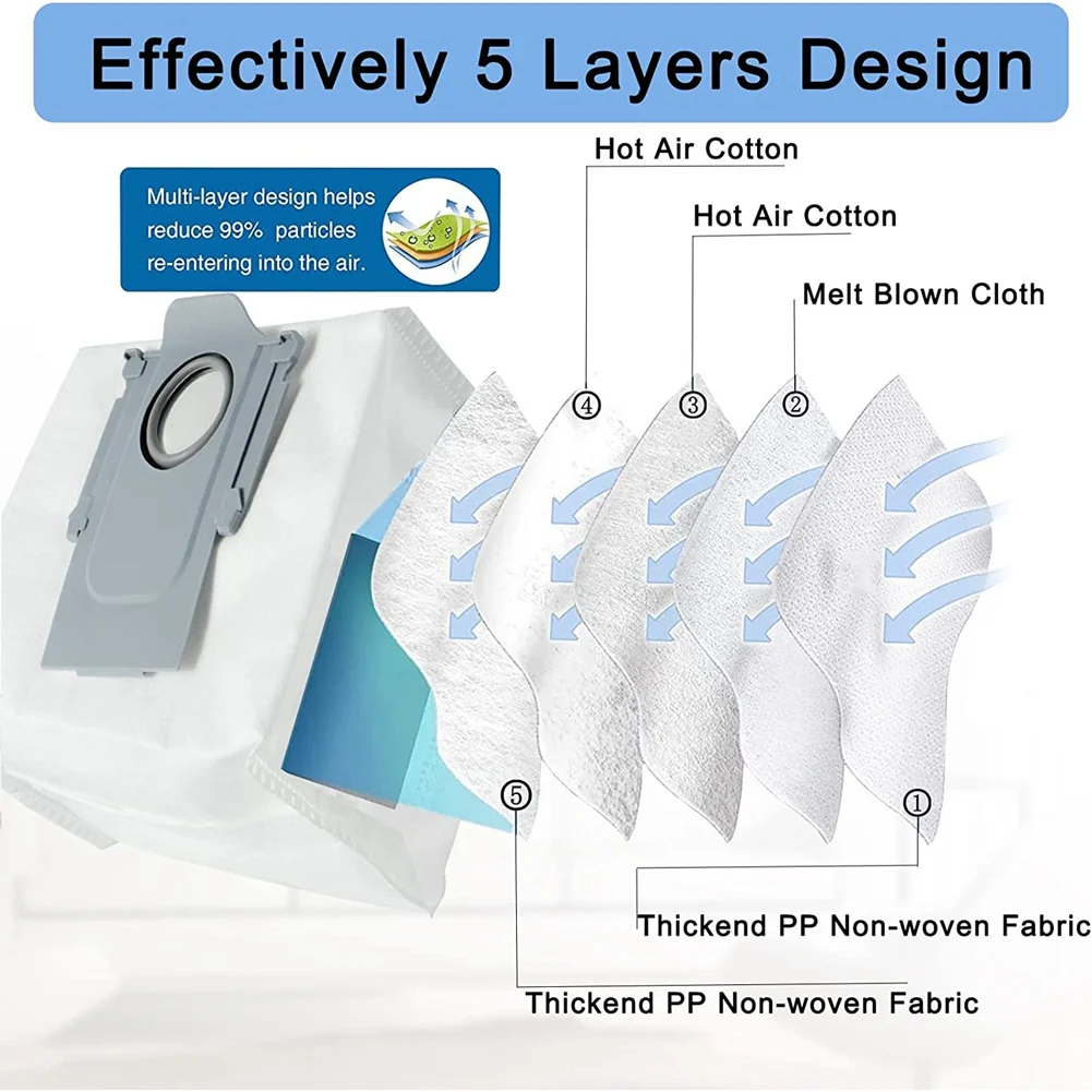 12 Pak Stofzakken Voor Roborock Q7 Max /Q7 Max + / Q7 Max Plus, Voor Roborock S7 Maxv Ultra/S7 Pro Ultra Stofzuiger