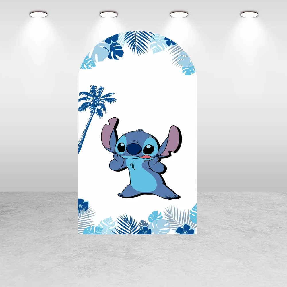 

Детские украшения на день рождения Disney Lilo Stitch, круглый фон, фон для дня рождения