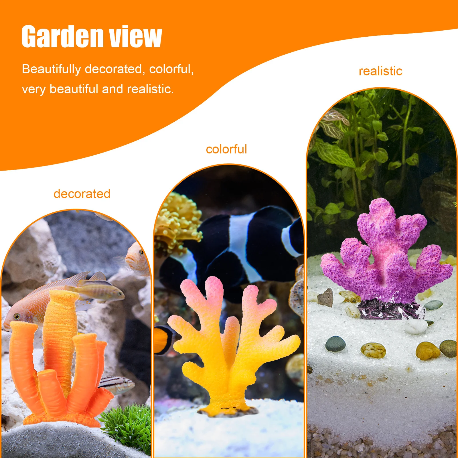 

6pcs Aquarium Decor Water Tank Landscape Fake Coral For Fish Shrimp Hideout Plants For Fish Tank Accessories Small Faux Coral