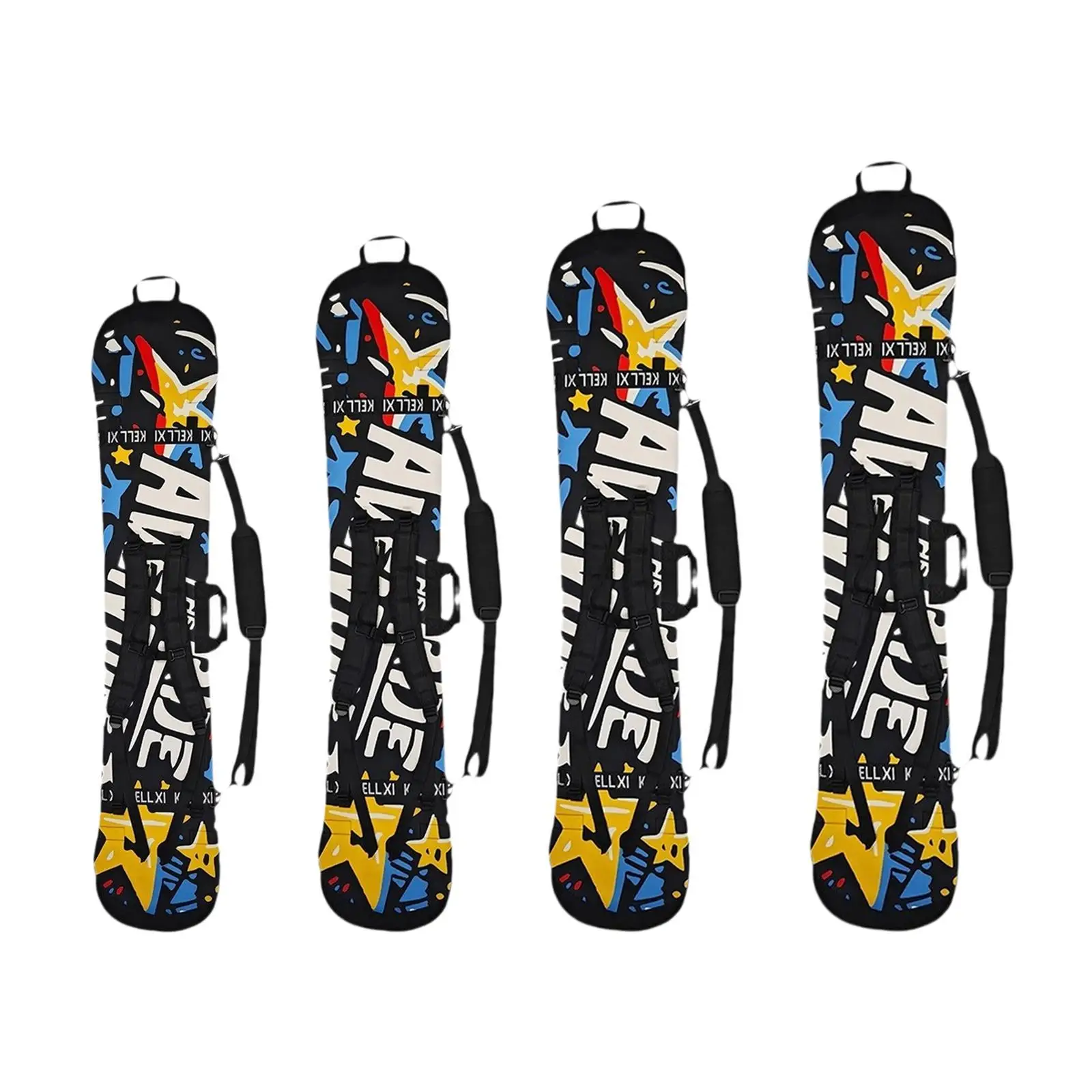 Snowboard Sleeve Bag with Shoulder Straps Carrying Bag Backpack with Binding Open with Carry Handle Snowboard Sleeve Cover Case