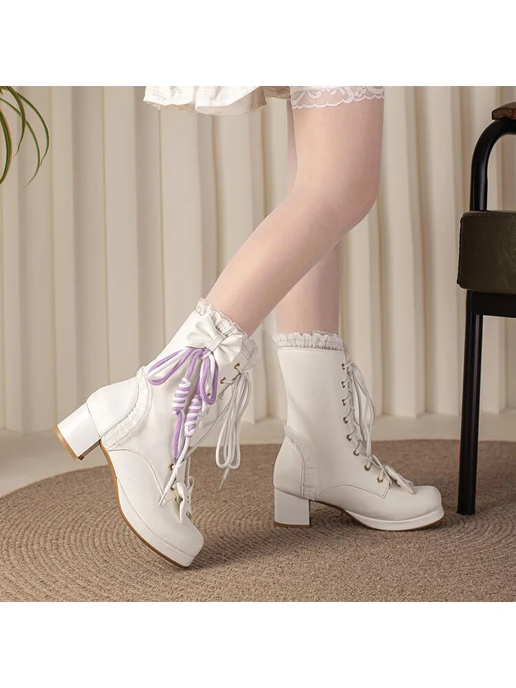 

Autumn/winter New Lolita Sweet Princess Boots Japanese Girls' Short Boots Lolita Student High Heeled Girls' Boots