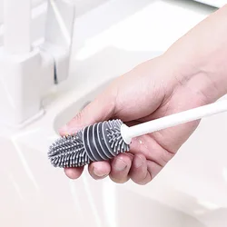 Cup Brush Long Handle Silicone Household No Dead Angle Special Cleaning Brush Baby Bottle Decontamination #3038