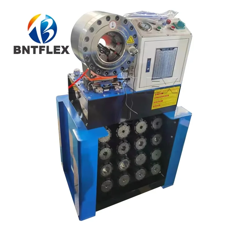 BNTP69 مصنع التلقائي 1/4-2 ''P32 P20 خرطوم الأنابيب الهيدروليكية العقص أداة المكشكش 2 بوصة 4 أسلاك خرطوم الضغط آلة