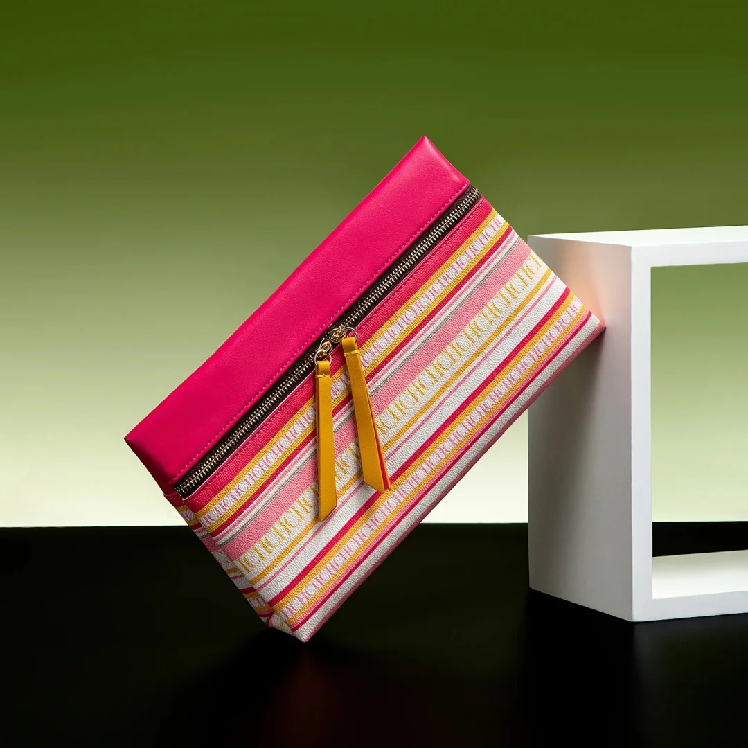 CH Fashion Exquisite Zipper Design High Quality Striped Handbag Compact Multi Color Printed Letter Elegant Brand Women's Bag