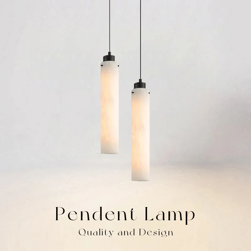 

Minimalist Natural Marble Led Pendant Light LED Restaurant Kitchen Bedroom Bedside Living Room Bathroom Decor Stone Hanging Lamp