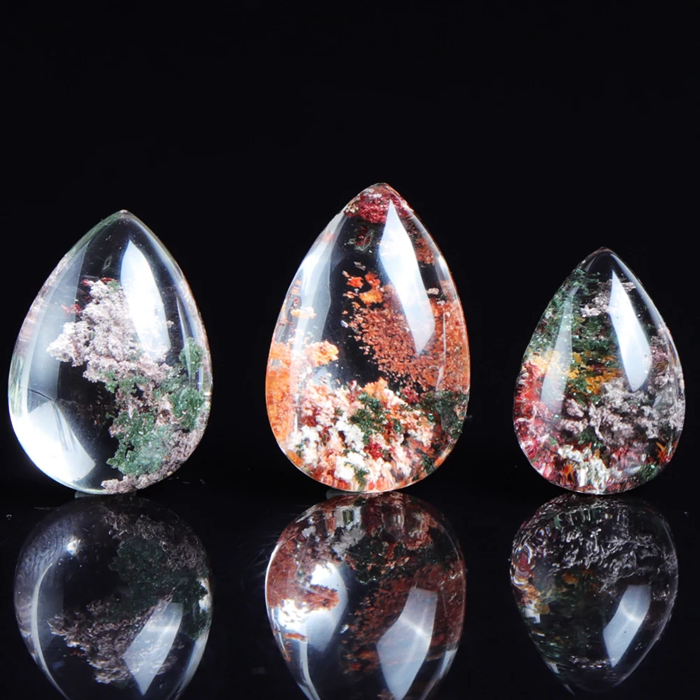 

1PC Natural Ghost Phantom Quartz Pendant Crystal Gem Specimen Healing Stone Necklace High Quality Room Decor Jewelry Accessories
