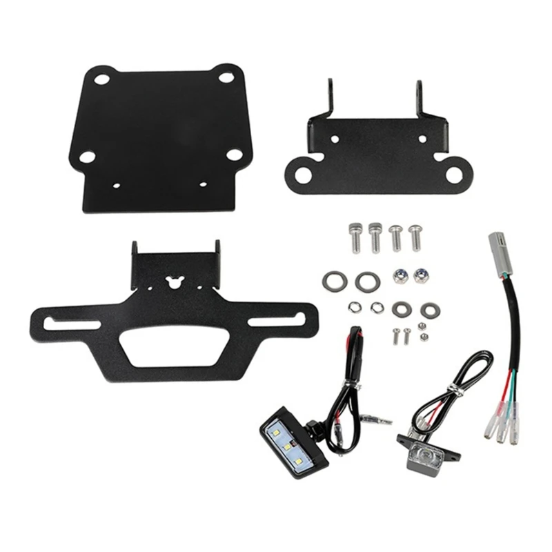 M68B Tail Tidy License Plate Bracket with Hinged Mount for Tenere 700 Rally