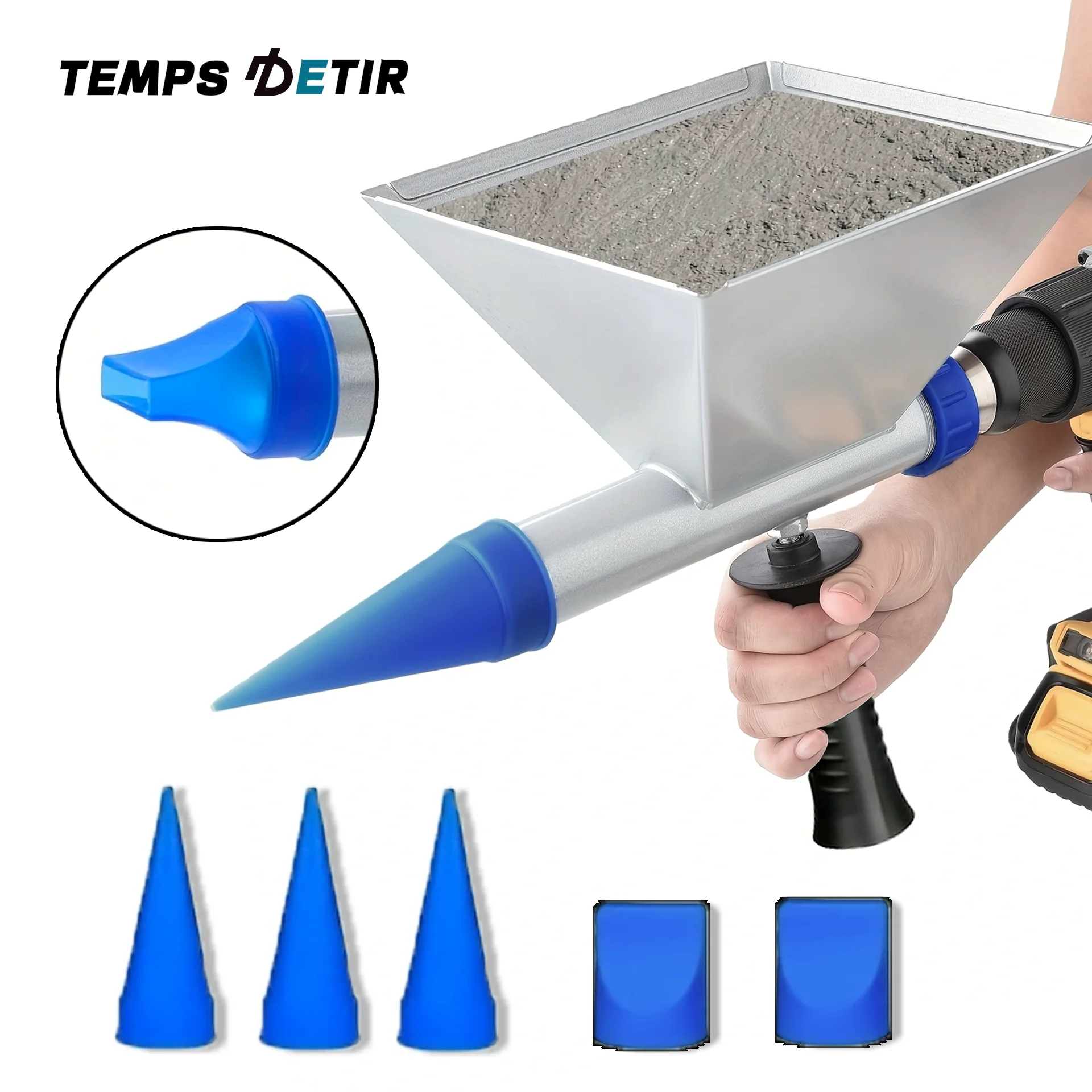 Automatic Cement Grouting Machine with 5 Nozzles, Mortar Sprayer Grout Filling Tool for Crack Repair, Grout Pump Attachment