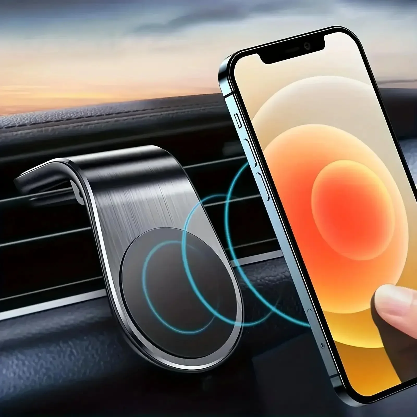 حامل هاتف السيارة العالمي حامل تنفيس الهواء كليب سيارة المحمول جبل قوس الهاتف المحمول GPS دعم في السيارة آيفون Xiaomi سامسونج