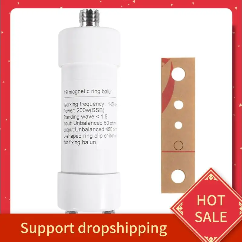 

Преобразователь импеданса B44C 1:9, 200 Вт, балун, мощная коротковолновая антенна, водонепроницаемая, от 50 до 450 Ом для длинных проводных антенн