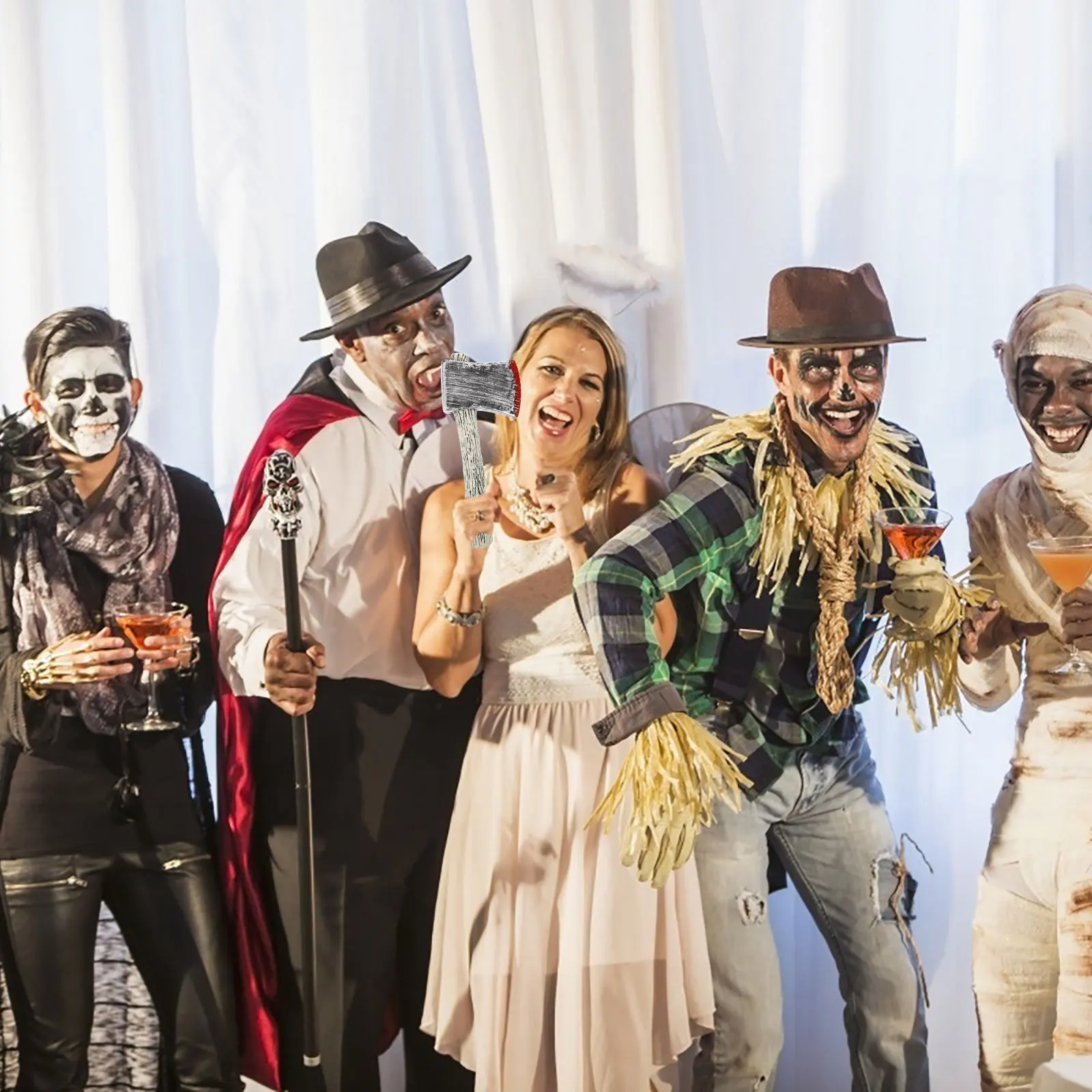 Hacha simulada para Halloween, accesorio de Cosplay, detalles delicados, buenos materiales, decoración única, hacha de juguete de actuación para niños