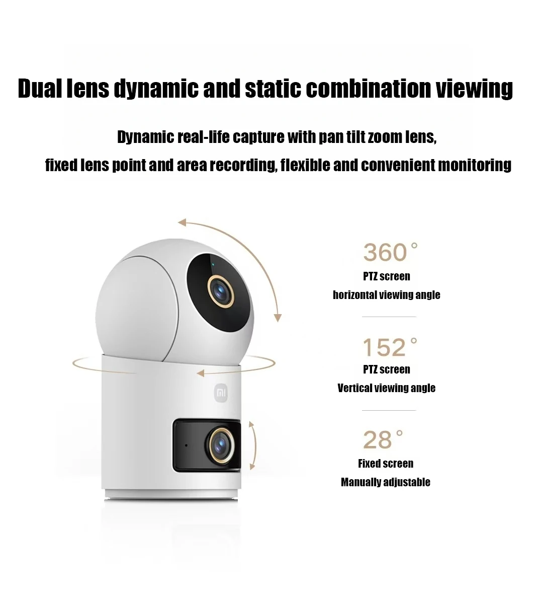 كاميرا Xiaomi الذكية 4 إصدار مزدوج العدسة كاميرات مزدوجة 5 ميجابكسل 3K Ultra HD جودة مراقبة منزلية كاميرا للرؤية الليلية بالأشعة تحت الحمراء #3