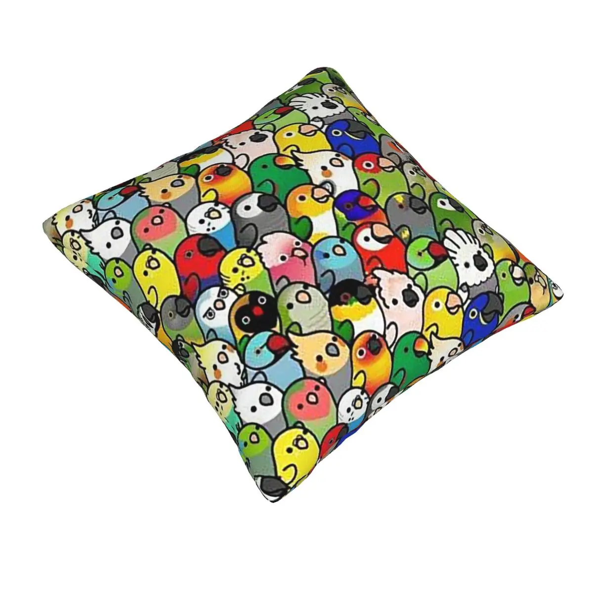 Birds Cockatiel Budgie Parrot Square Pillowcase Pillow Cover Cushion Decor Comfort Throw Pillow for Home Sofa