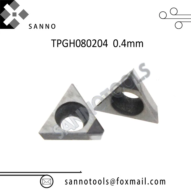 

High Quality TPGH080202 / TPGH080204 CBN CNC Carbide Turning Inserts For Hardened Steel