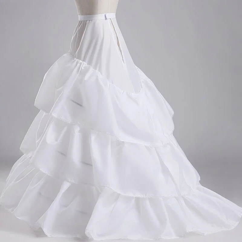 Petticoats for Wedding Dresses  White Mermaid Chapel Court Train Bridal Accessories Petticoats enaguas novia Crinoline