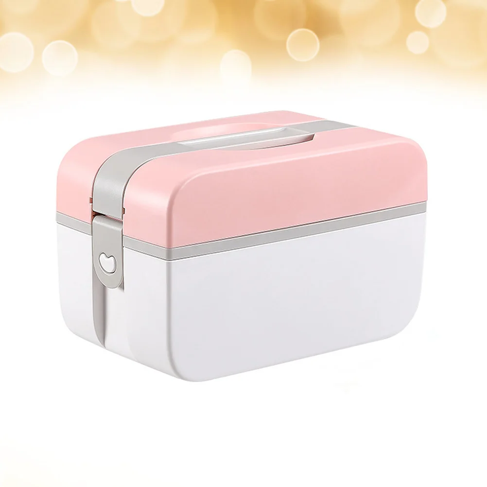 High-Capacity Multi-Functional Medicine Case Pink Size L Lightweight Lockable Storage Container for Emergency Use