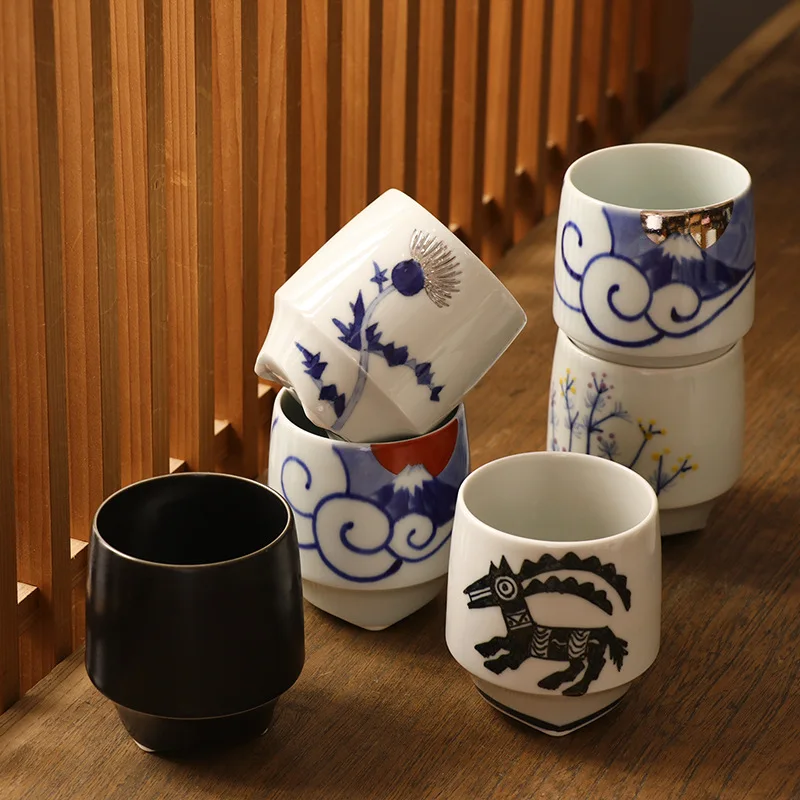 Japan Imported Aritayaki Flat Kiln Sake Cup Tea Cup Ceramic Wine Cup Shot Glass