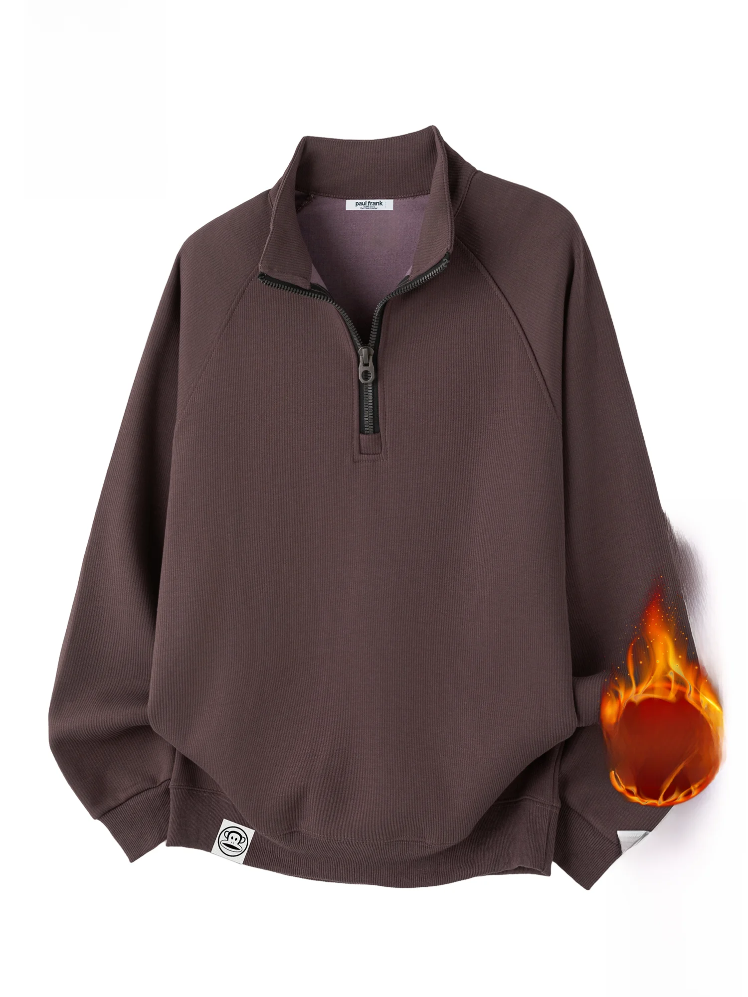 

PaulFrank Monkey f Zipper Thiened Fce Loose Long Sve Sweatirt Casual Comfortable Autumn Winter Men's Streetwear