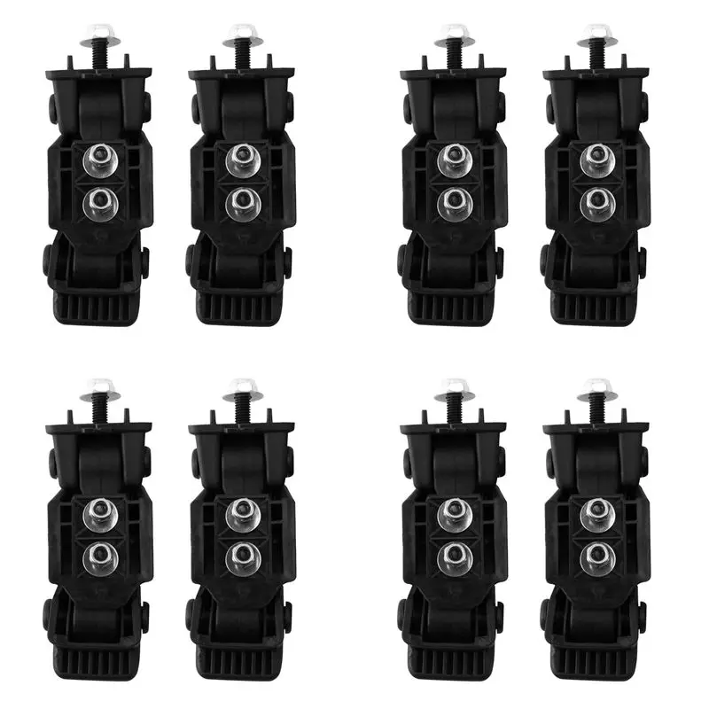 

8X Hood Latch Hood Lock Catch Kit For Jeep Wrangler TJ 2007-2016 Black-T61C