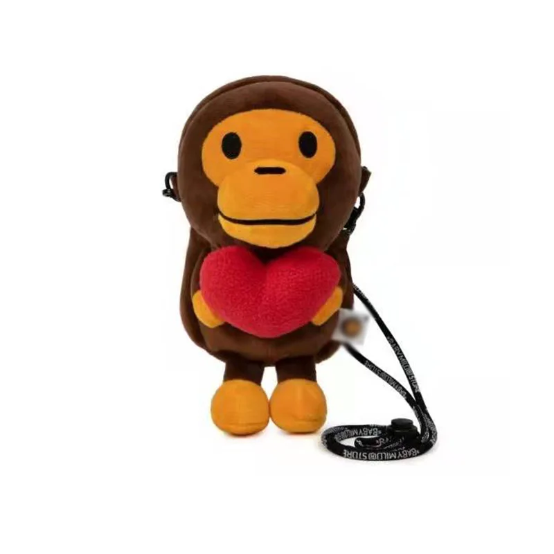 Monkey Mobile Phone Bag Milomonkey Phone Bag Shoulder Bag Monkey Holding Bananas Monkey Holding Bananas Kawayi plush doll gifts