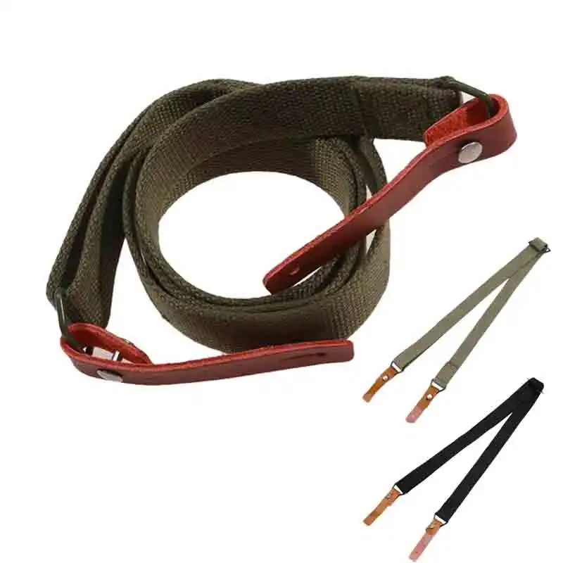 Original Gun Sling Airsoft Hunting Shooting Adjustable Leather Two Point AK Rifle Strap Outdoor Survival Belt