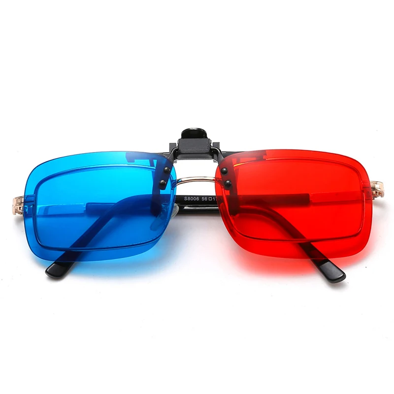 New Red Blue Green 3D Glasses Black Frame For Dimensional Anaglyph Movie TV Glasses For 3D Movies view 5