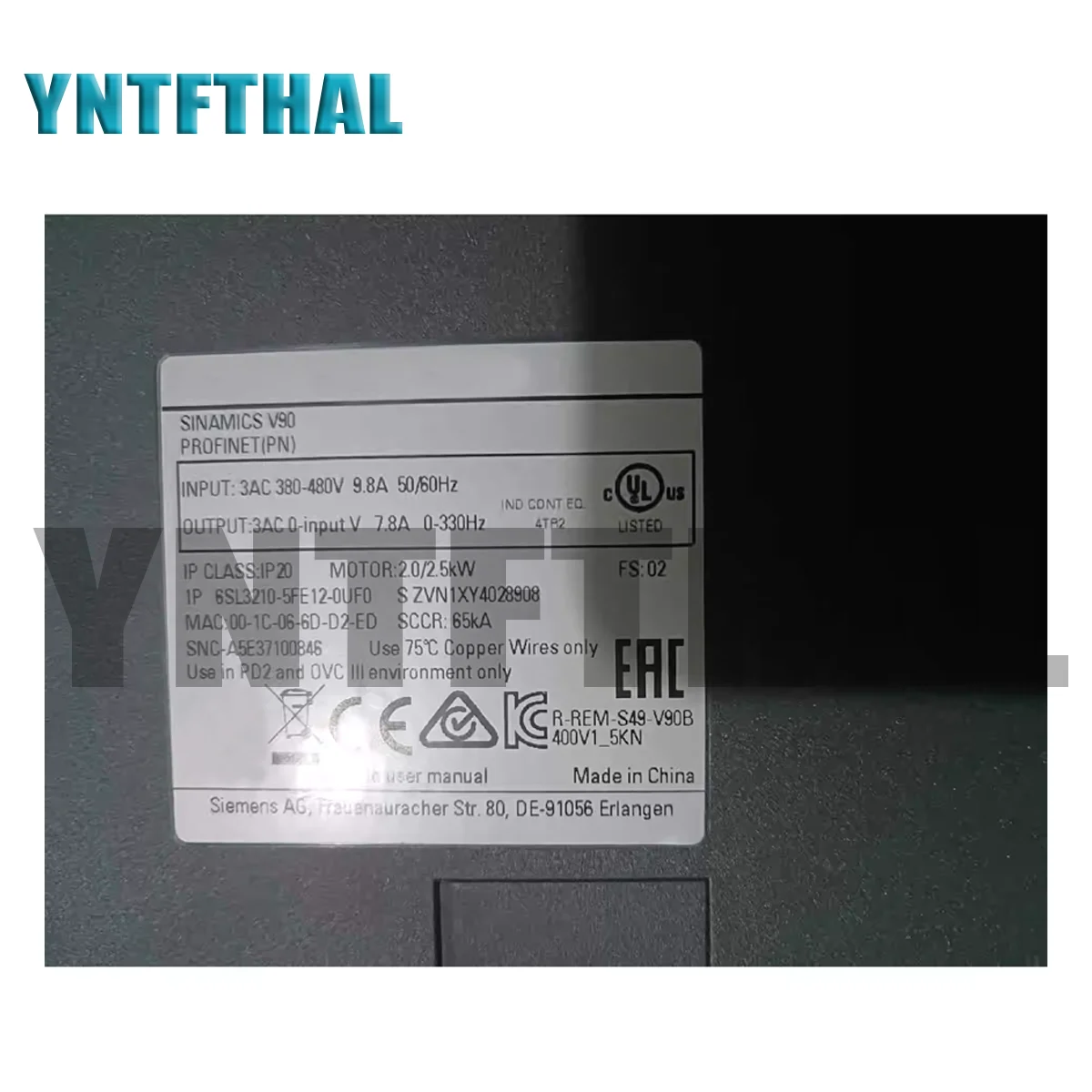 Новый оригинальный сервопривод 6SL3210-5FE11-5UF0 6SL3210-5FE12-0UF0
