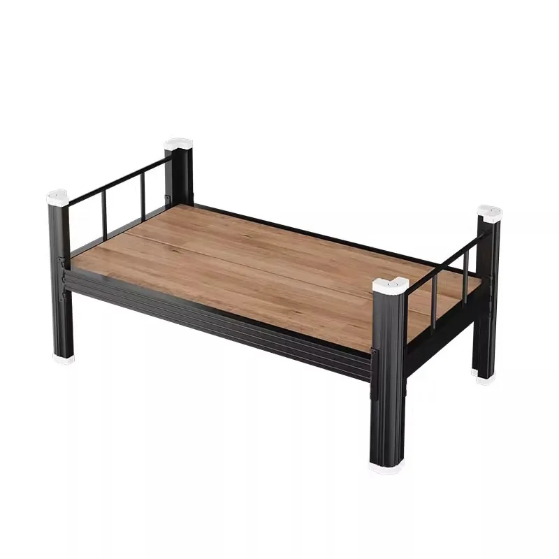

Single profile bed, single-layer iron frame bed in student and staff dormitory rental room