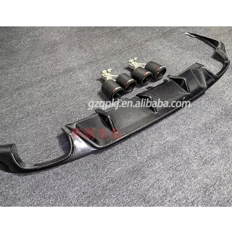 Car Rear Diffuser Spoiler Fits 2012-2017 Lexus GS Carbon Fiber Rear Diffuser Spoiler Exhaust Tip GS Body Kit Carbon