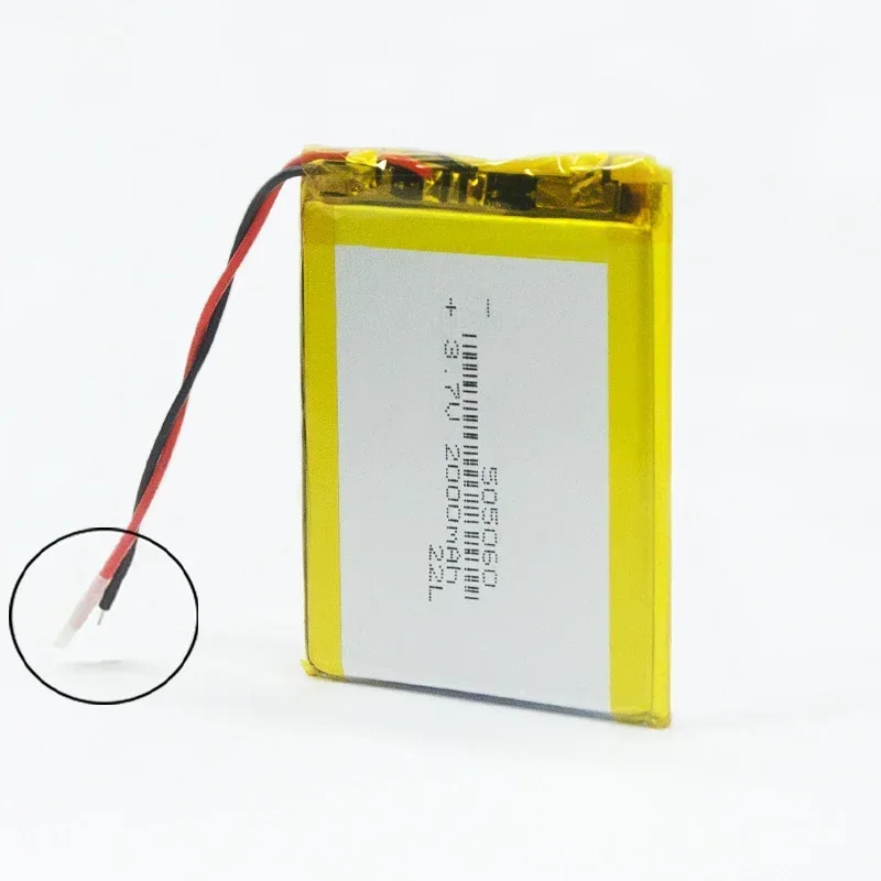 3.7V 2000mAh 7.4Wh 505060 Battery Rechargeable Lithium Battery Lipo 3 Wire Thermistor for Mobile Phones PDA MID TVBox GPS Tablet