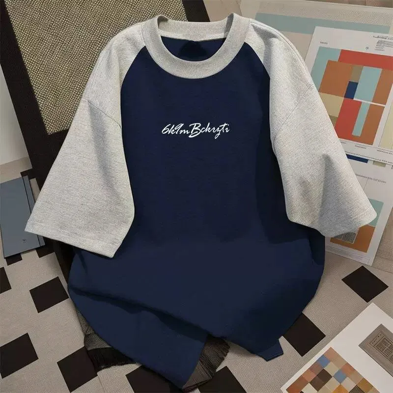 

Tag Episode Loose Fit Pure Cotton ort Sve Футболка ex Youth Faion Повседневный летний круглый топ для мужчин и женщин