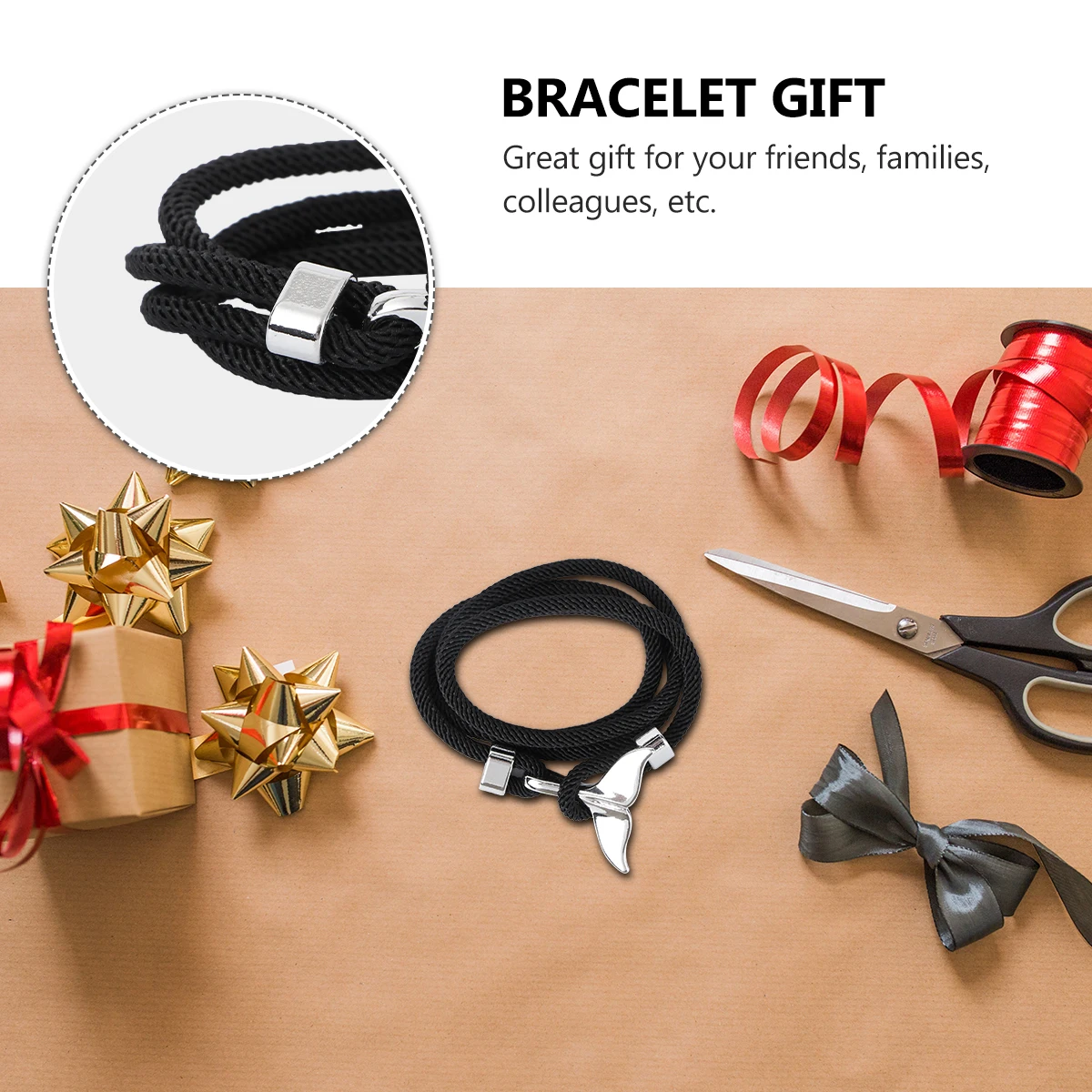 

Whale Tail Bracelet Creative Wristband Unfading Durable Stylish Gift for Friends Families Colleagues Daily