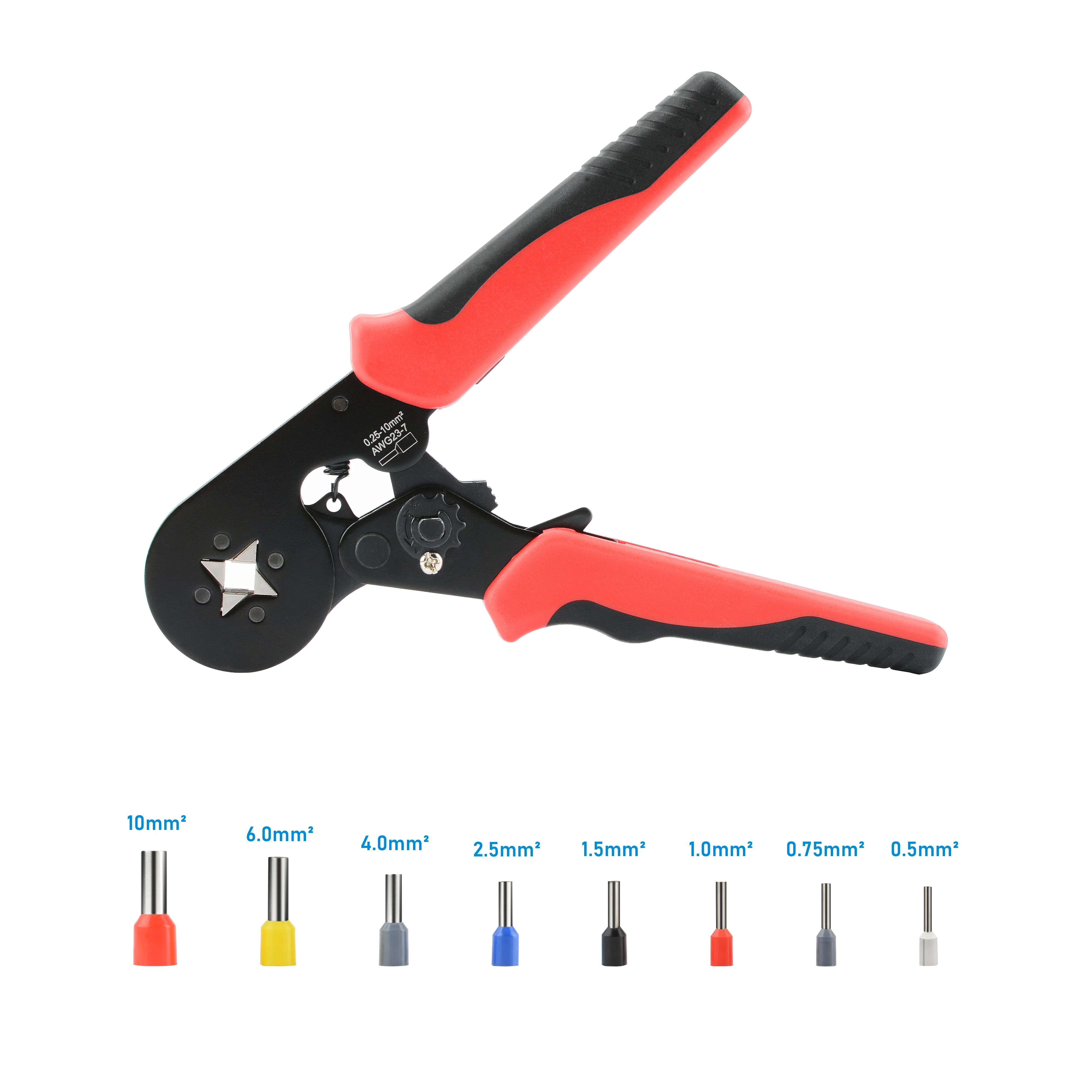 Ferrule Crimping Tool Kit, Preciva AWG23-7 Self-adjustable Ratchet Wire Crimping Tool Kit Crimper Plier Set  Wire Toolbox kit