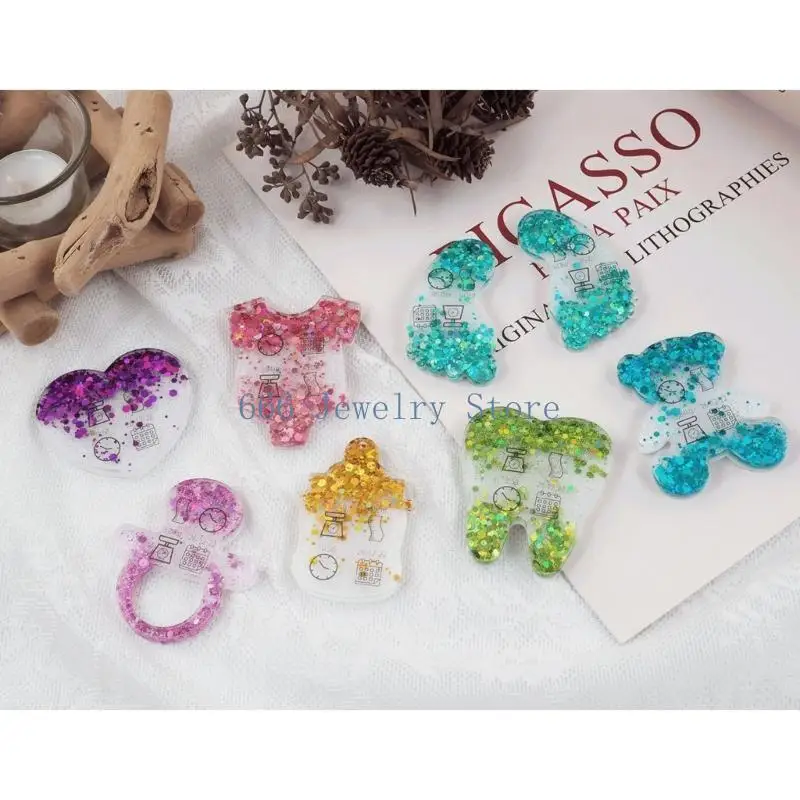 

F2TD Silicone Resin Keychain Mold Bear Pendant Mold for DIY Car Home Decorations