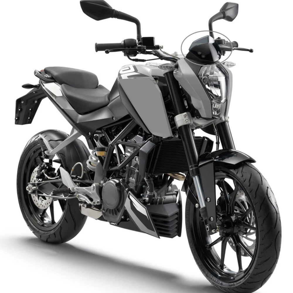 Motorcycle dual bubble windshield suitable for Duke 125 200 390 2013-2017 Duke 390 200