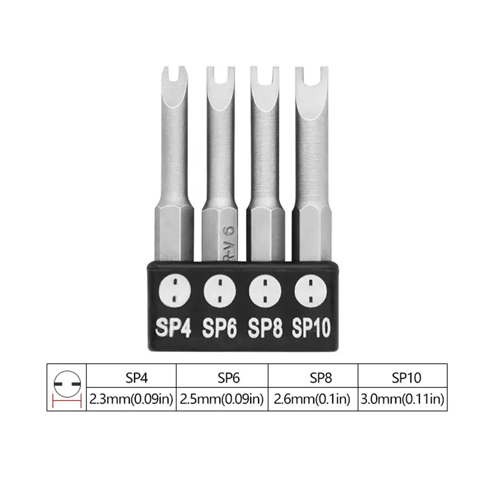 Binoax 4-13Pcs Special-shaped Screwdriver Set 50mm CRV U-shaped Y-Type Triangle Inner Cross Three Points Screwdriver Bit Tool