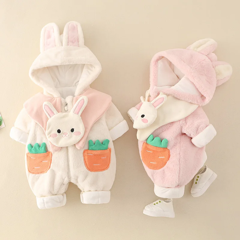 Baby clothes with cotton and winter clothing female baby autumn and winter set rabbit shooting costume 신생아사진  아기 코스프레