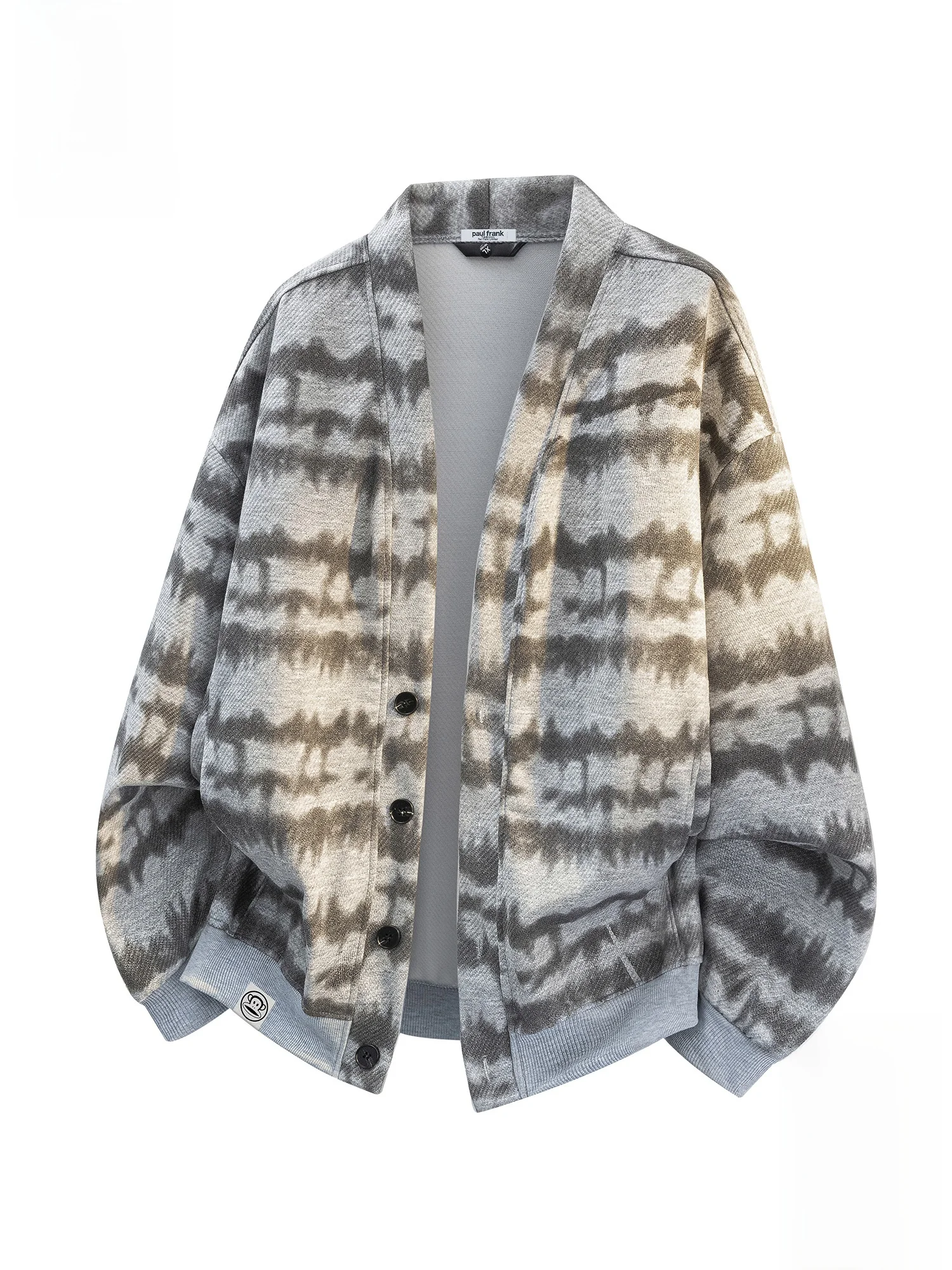 

Повседневный мужской кардиган Paul Frank Monkey Loose Dyeing с полосатым узором, весенний, удобный, из полиэстера и хлопка