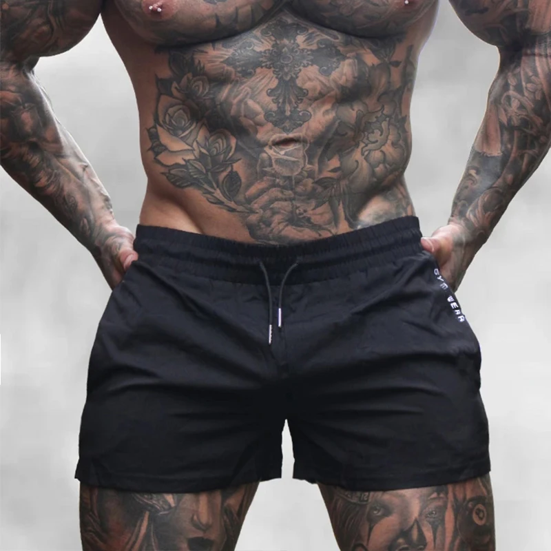 Men Hot Shorts Light Weight Thin Short Pants Running Squat Fitness Shorts Men GYM Wear Quick-drying Drawstring Shorts