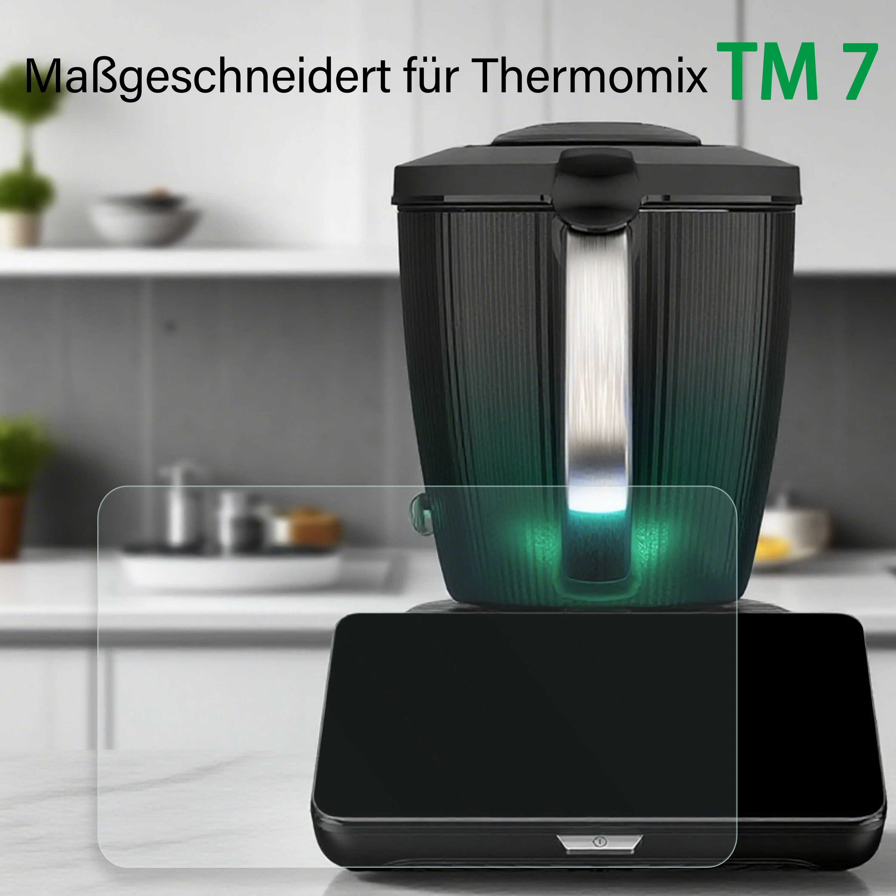 2pcs Tempered Glass Screen Protector Thermomix TM7 Anti-Scratch Anti-Fingerprint High-Alumina Glass HD Clear Mixer Accessories