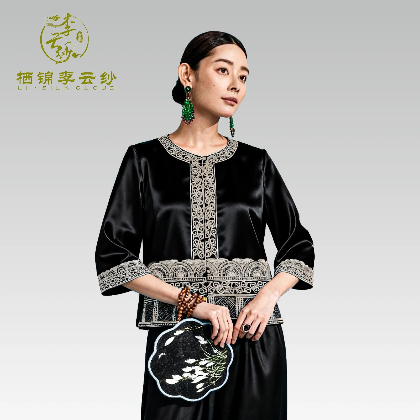 

LI SILK CLOUD Premium Silk Xiangyunsha Ethnic Coat - Autumn Style, Delicate Fabric & Fusion of Oriental Folk Charm