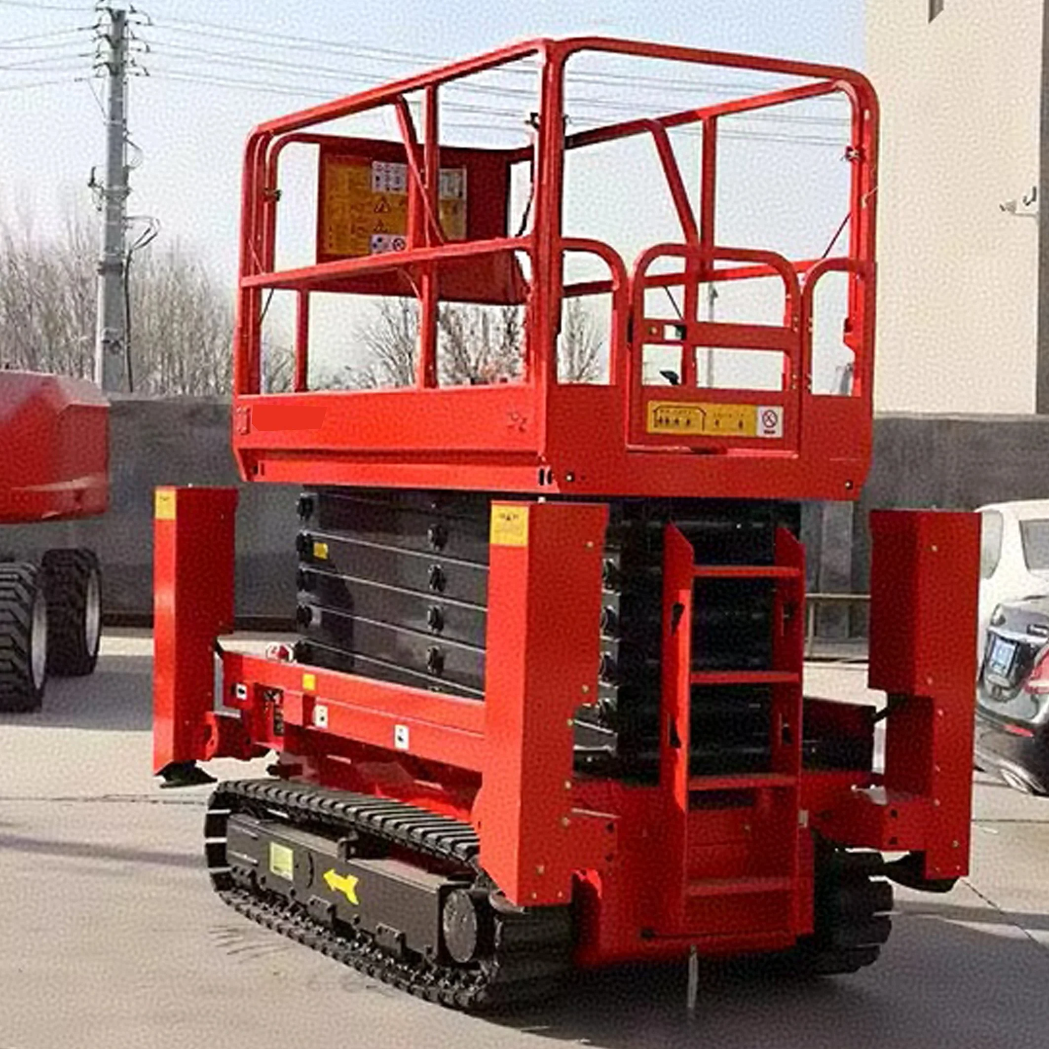 Rugged Terrain 6m Electric Tracked Scissor Lift Work Platform with CE