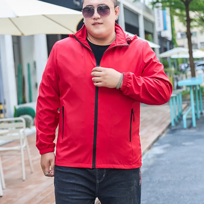 Plus size 160KG Spring Autumn Jackets 6XL 7XL 8XL Men Jackets