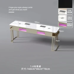 Modern Luxury Professional Nail Table Dressing Storage Manicure Table Vacuum Cleaner Mesa De Manicure Salon Furniture  WT