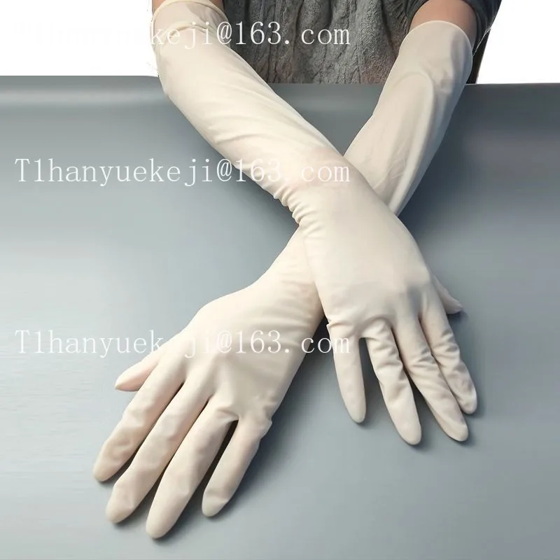 Sterile Extended Rubber Gloves Elbow Powder Free Texture Individual Packaging Stretch Gloves