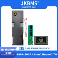 JKBMS 8S 16S 24V 48V 100A 150A 200A 8S-16S Family Energy Storage Lifepo4/Li-ion/LTO Inverter for Growatt Deye Victron Connection