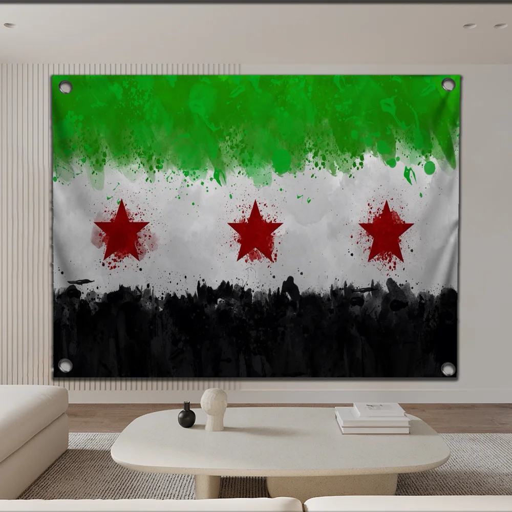 S-Syrian Revolution Cool Flag Outdoor Garden Flags For Family Group Photo Living Room Home Dorm Decor Wall Art Banner